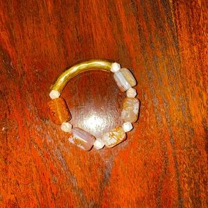 Gold and Brown Beaded Bracelet